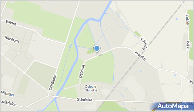 Sławno, Dawna Buczka Mariana, mapa Sławno