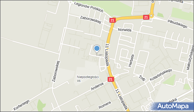 Słupsk, Dawna Kulczyńskiego Stanisława, prof., mapa Słupska
