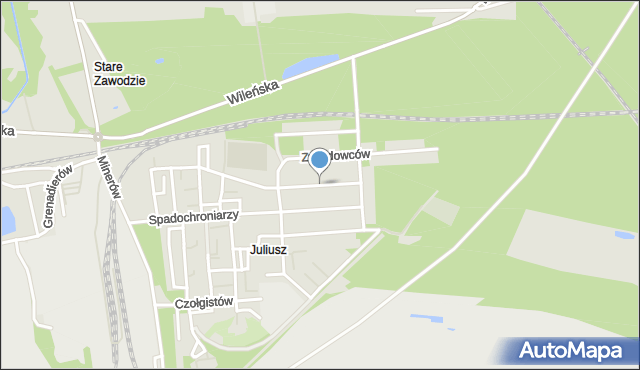 Sosnowiec, Dawna Sawickiej Hanki, mapa Sosnowca