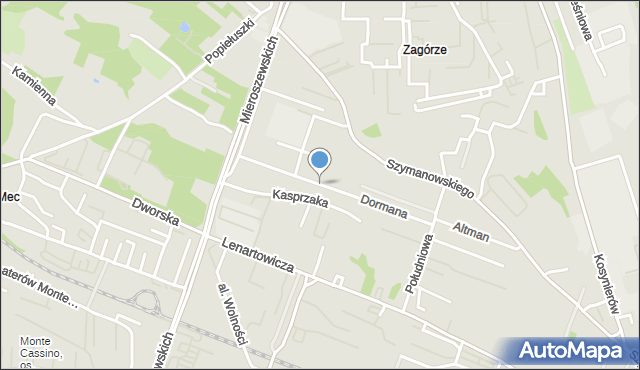 Sosnowiec, Dawna Kalagi Ignacego, mapa Sosnowca