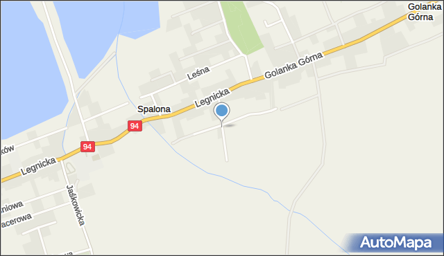 Spalona gmina Kunice, Dawidowska, mapa Spalona gmina Kunice