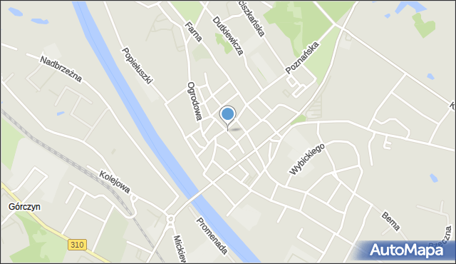Śrem, Dąbrowskiego Floriana, mapa Śrem