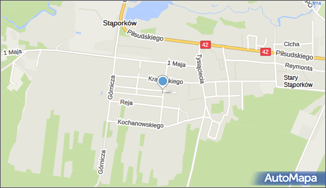 Stąporków, Dawna Anki, dr., mapa Stąporków