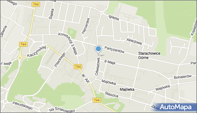 Starachowice, Dawna Mrozowskiego, mapa Starachowic