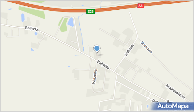 Stare Bielice gmina Biesiekierz, Daglezjowa, mapa Stare Bielice gmina Biesiekierz