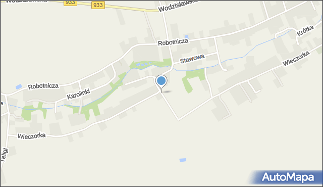 Studzionka gmina Pszczyna, Dawna Wieczorka Józefa, mapa Studzionka gmina Pszczyna