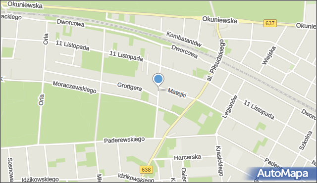 Sulejówek, Dawna 1 Armii Wojska Polskiego, mapa Sulejówek