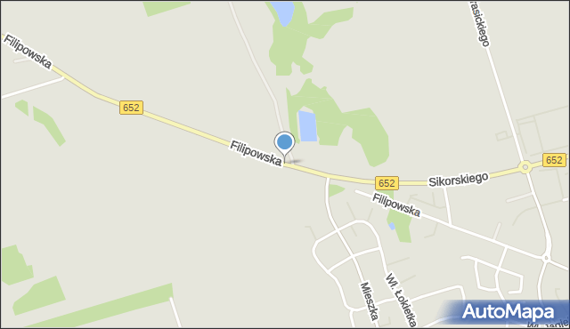 Suwałki, Dawna 23 Października, mapa Suwałk