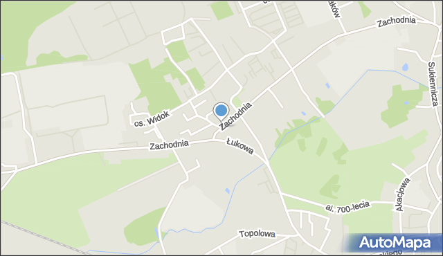 Świebodzin, Dawna Świerczewskiego Karola, gen., mapa Świebodzin