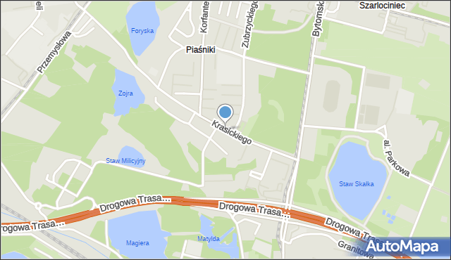 Świętochłowice, Dawna Krasickiego Janka, mapa Świętochłowice