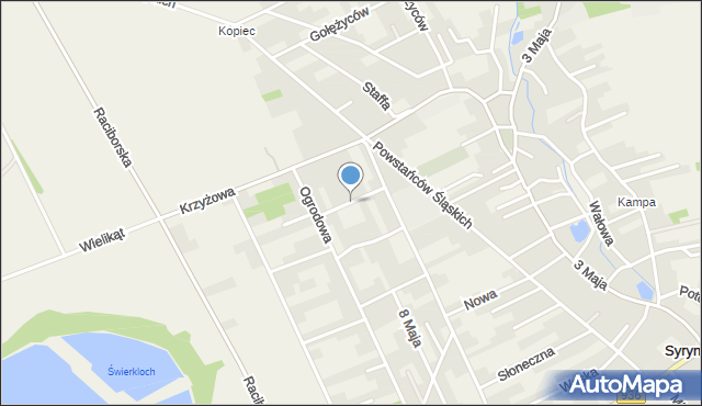 Syrynia, Dawna Nowotki Marcelego, mapa Syrynia