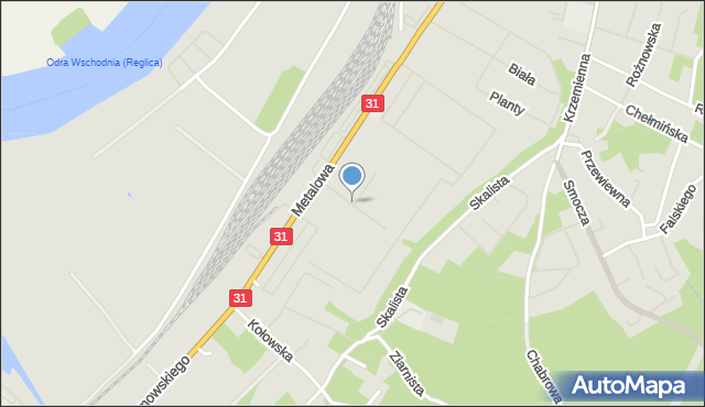 Szczecin, Dawna Walczaka Mariana, mapa Szczecina