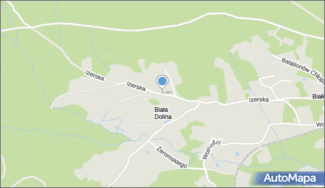 Szklarska Poręba, Dawna Armii Czerwonej, mapa Szklarska Poręba