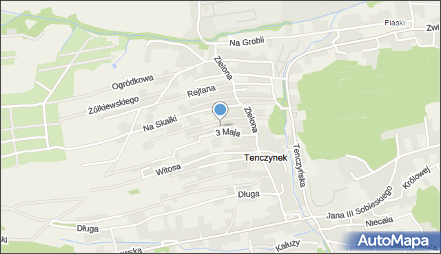 Tenczynek, Dąbrowskiego Henryka, gen., mapa Tenczynek