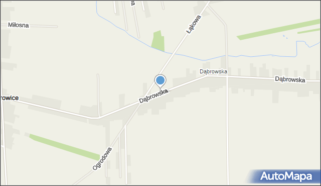 Toporowice, Dąbrowska, mapa Toporowice