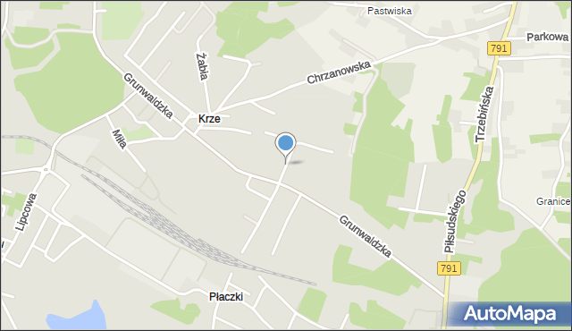 Trzebinia powiat chrzanowski, Dawna , mapa Trzebinia powiat chrzanowski
