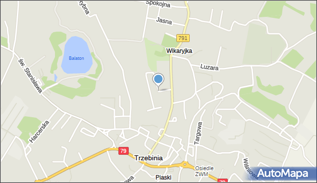Trzebinia powiat chrzanowski, Dawna Osiedle Waltera, gen., mapa Trzebinia powiat chrzanowski