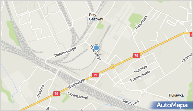 Trzebinia powiat chrzanowski, Dawna Pułaskiego Kazimierza, gen., mapa Trzebinia powiat chrzanowski