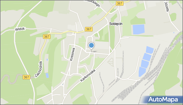 Wałbrzych, Dawna Sawickiej Hanki, mapa Wałbrzycha