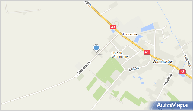 Waleńczów, Dawna Cmentarna, mapa Waleńczów