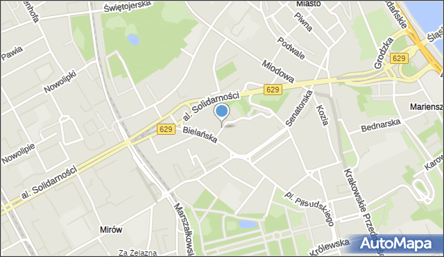 Warszawa, Daniłowiczowska, mapa Warszawy