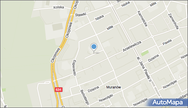Warszawa, Dawna Paszyna Jana, mapa Warszawy
