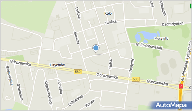 Warszawa, Dawna Małego Franka, mapa Warszawy