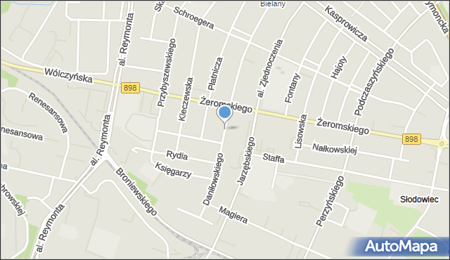 Warszawa, Daniłowskiego Gustawa, mapa Warszawy