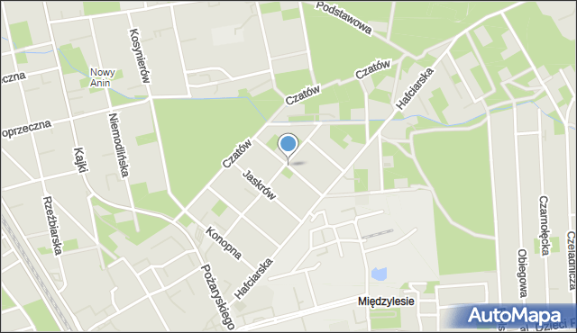 Warszawa, Daliowa, mapa Warszawy