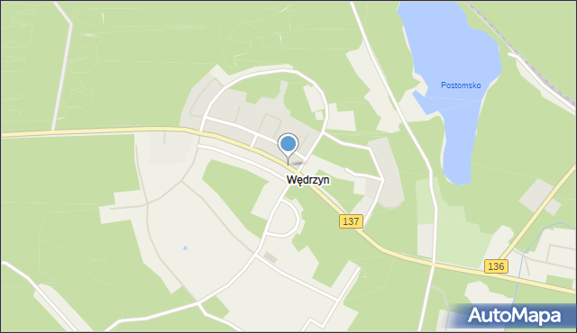 Wędrzyn, Dawna Osiedle Wojskowe, mapa Wędrzyn