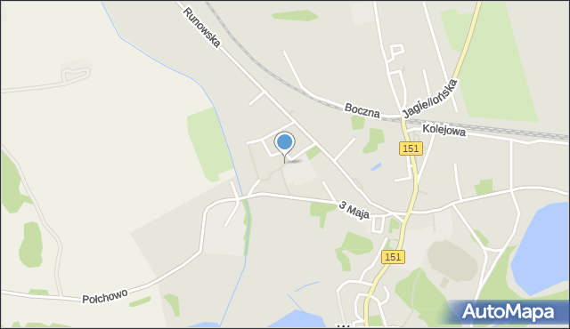 Węgorzyno, Dawna Osiedle 40-lecia PRL, mapa Węgorzyno