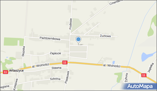 Witaszyce, Dawna Krasickiego Janka, mapa Witaszyce