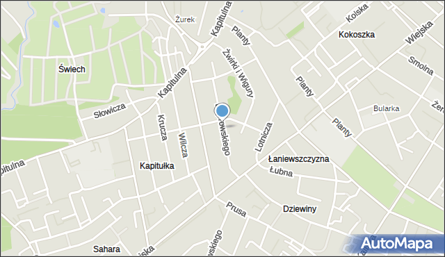 Włocławek, Dąbrowskiego Henryka, gen., mapa Włocławka