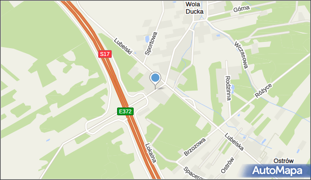 Wola Ducka, Dąbrowskiej Marii, mapa Wola Ducka