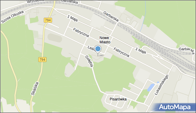 Wolbrom, Dawna Osiedle XX-lecia PRL, mapa Wolbrom
