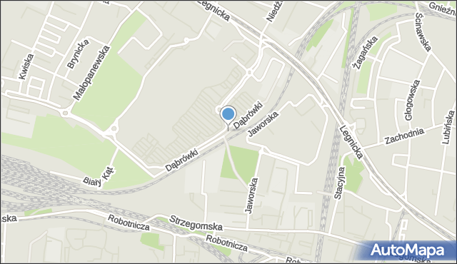 Wrocław, Dąbrówki, mapa Wrocławia