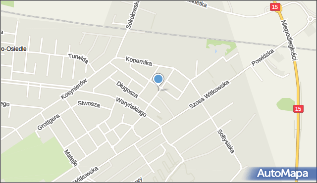 Września, Dawna Marcinkowskiego Karola, mapa Wrześni