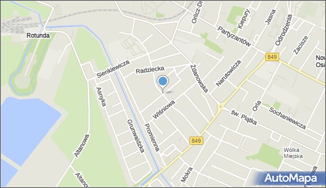 Zamość, Dawna Buczka Mariana, mapa Zamościa