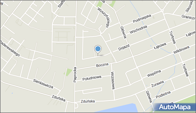 Zduńska Wola, Dawna Tischnera Józefa, mapa Zduńska Wola