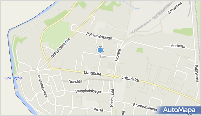 Zgorzelec, Darwina Karola, mapa Zgorzelec