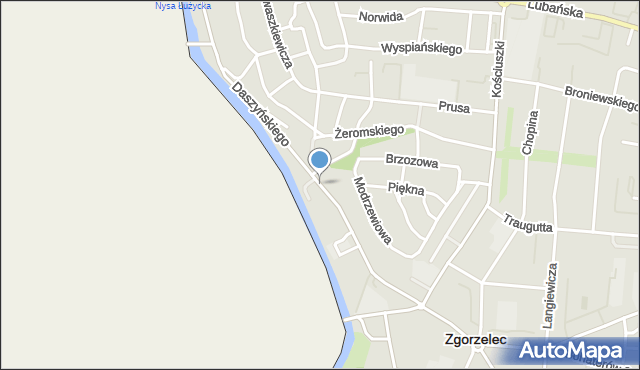 Zgorzelec, Daszyńskiego Ignacego, mapa Zgorzelec