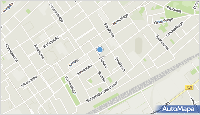 Żyrardów, Dawna Doczkała Karola, mapa Żyrardów