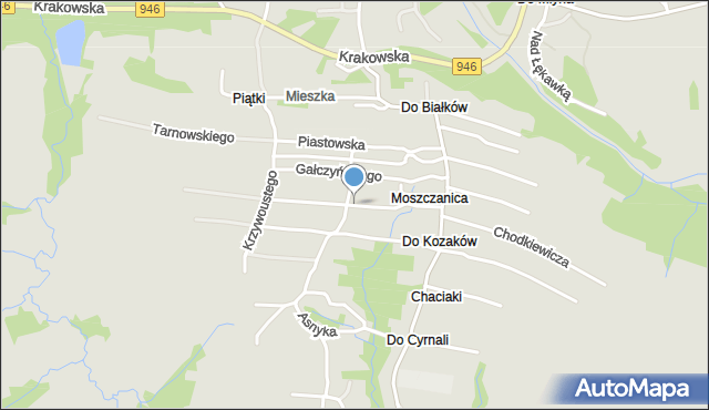 Żywiec, Dąbrowskiej Marii, mapa Żywiec