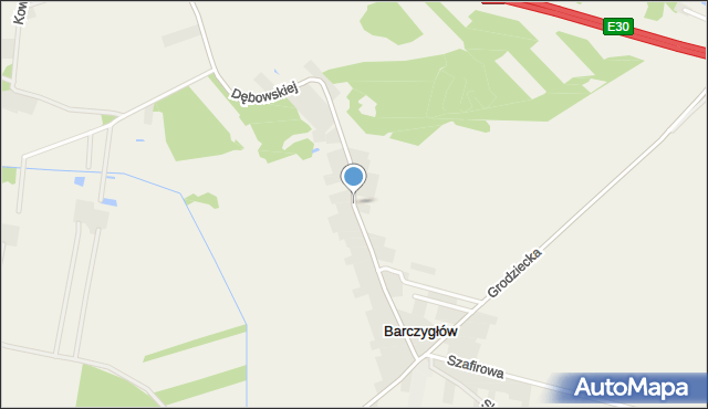 Barczygłów, Dębowskiej Marii, mapa Barczygłów