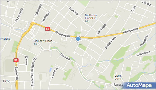 Bielsko-Biała, Dembowskiego Edwarda, mapa Bielsko-Białej