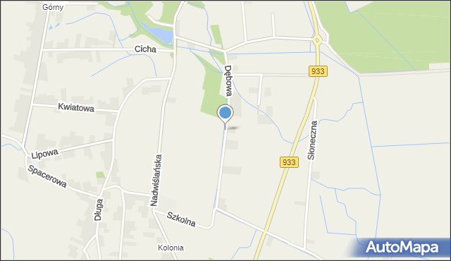 Bobrek gmina Chełmek, Dębowa, mapa Bobrek gmina Chełmek