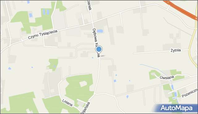 Bojano, Dębowa Karczma, mapa Bojano