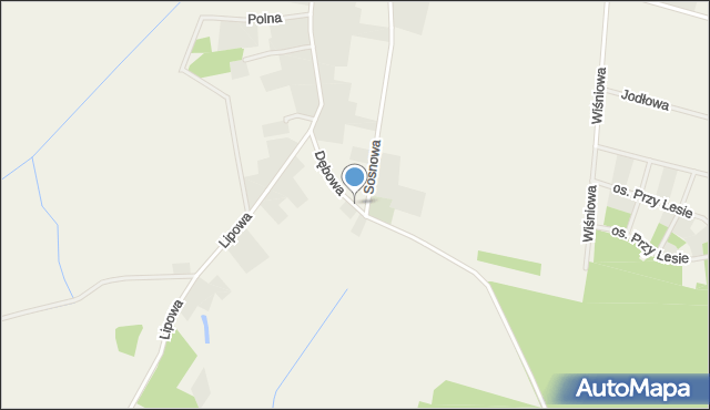 Cewlino, Dębowa, mapa Cewlino