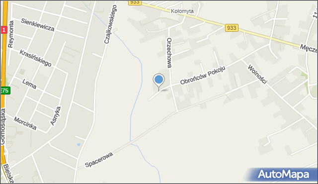 Ćwiklice, Dębowa, mapa Ćwiklice