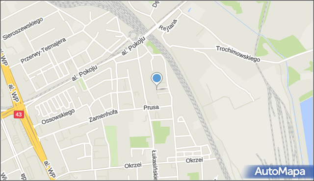 Częstochowa, Dembowskiego Edwarda, mapa Częstochowy